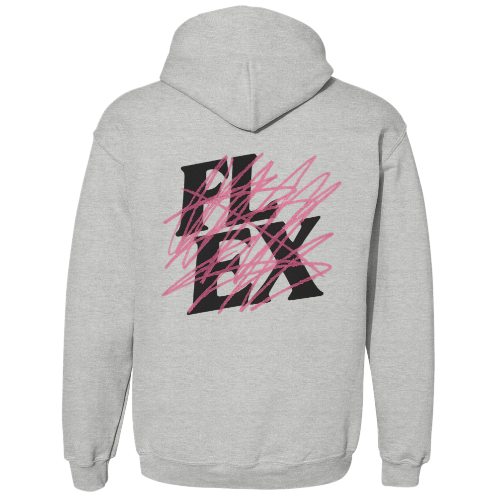 Flex "Pink Scribble" Hoodie