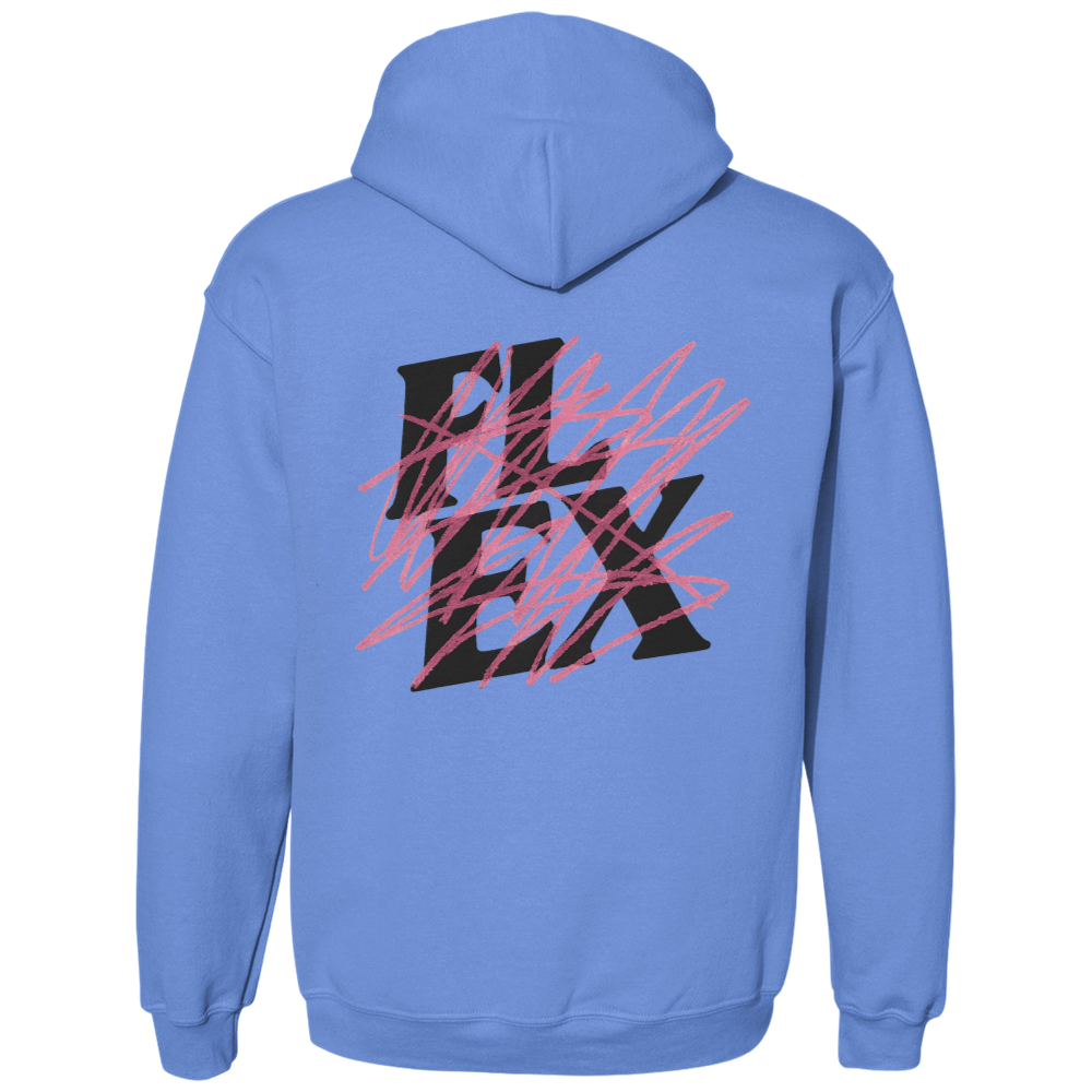 Flex "Pink Scribble" Hoodie