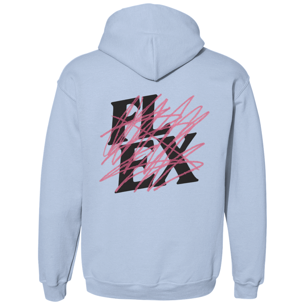 Flex "Pink Scribble" Hoodie