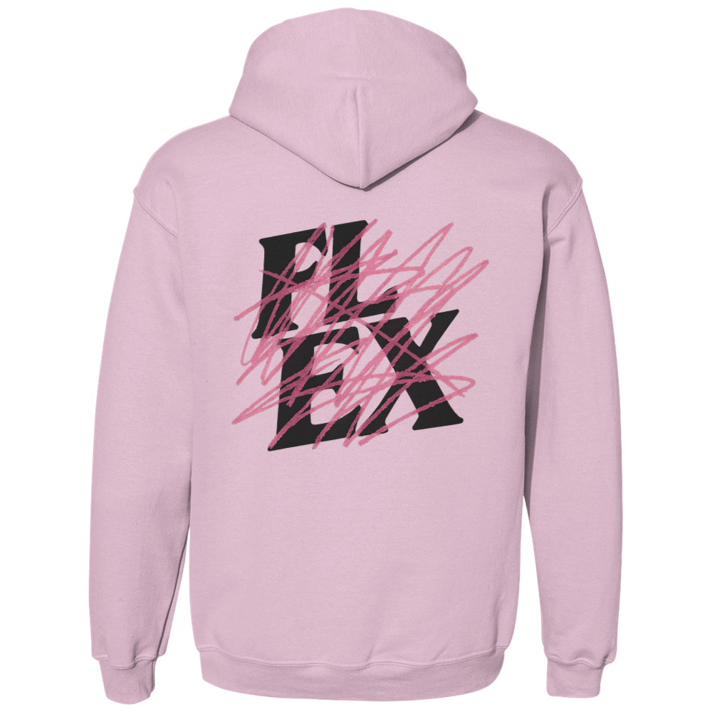 Flex "Pink Scribble" Hoodie