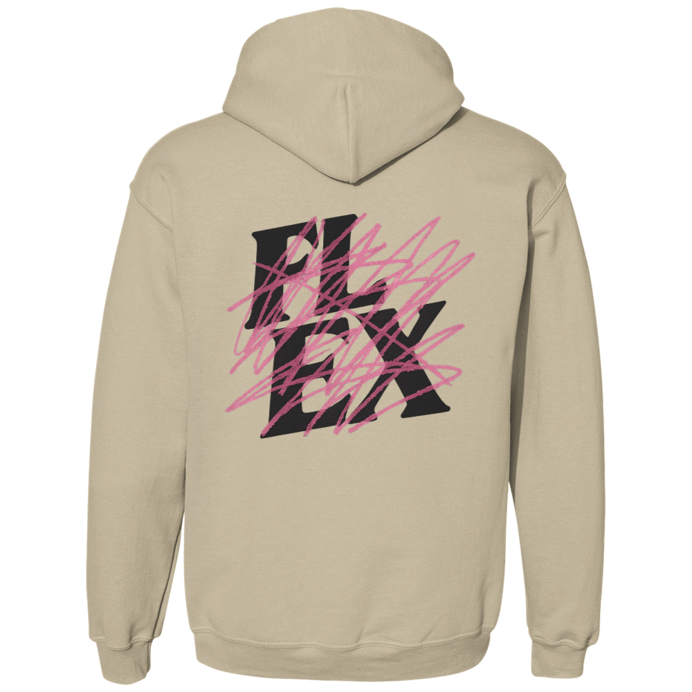 Flex "Pink Scribble" Hoodie